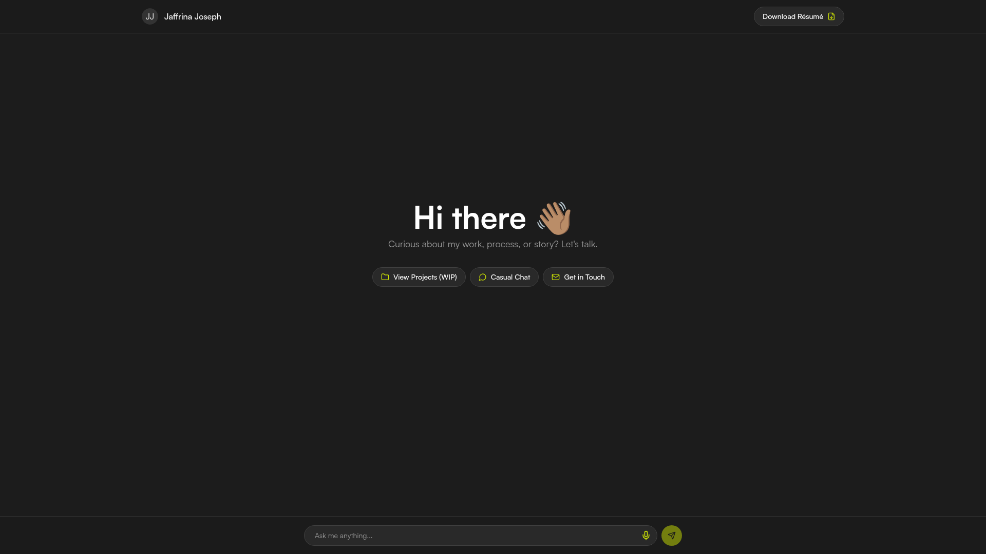 AI Portfolio Chatbot