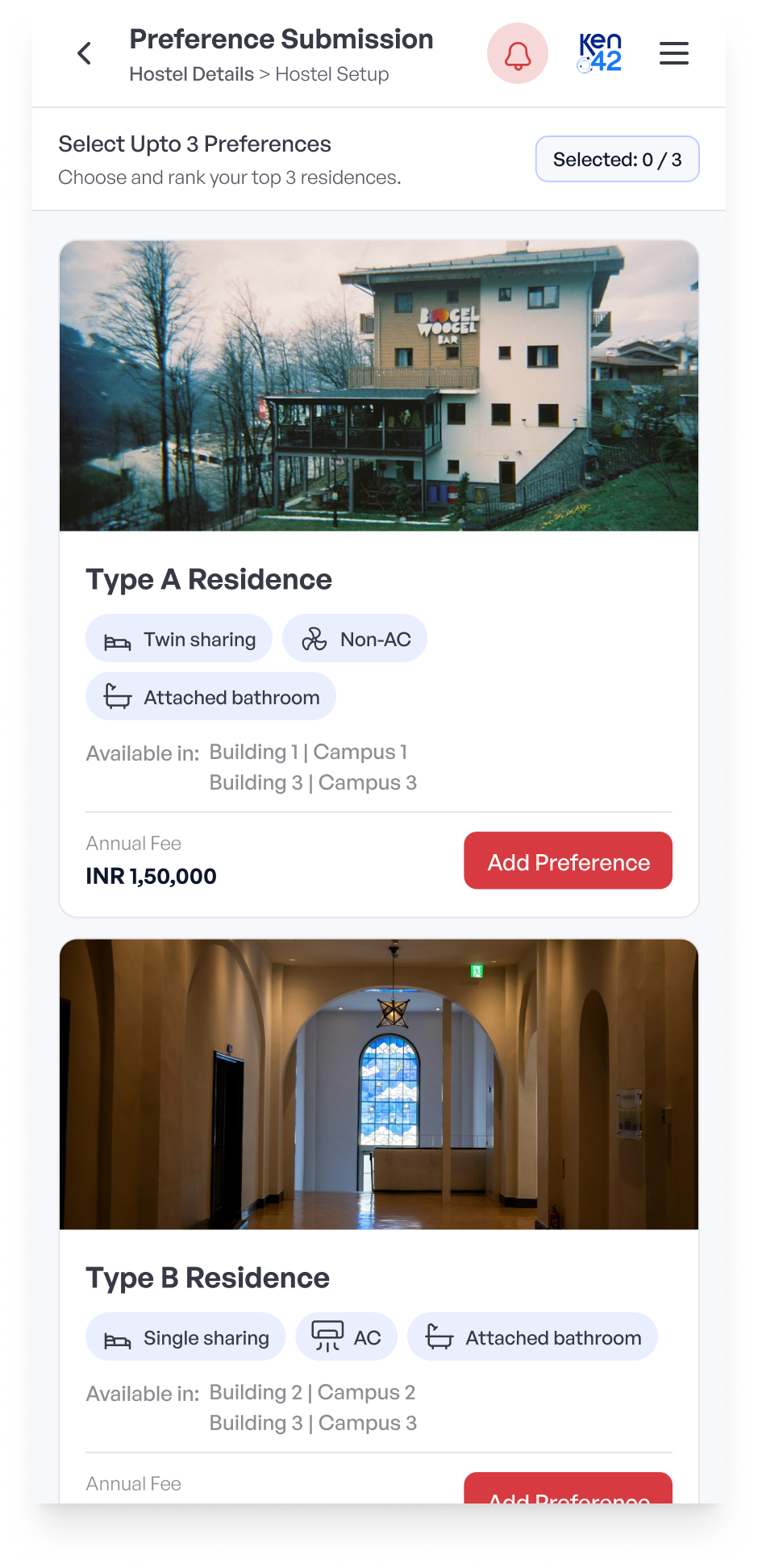 Preference Selection — Resident Allocation Mobile